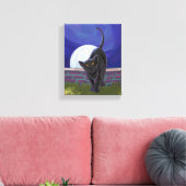 Zwarte kattencadeaus en Accessoires Canvas Afdruk (Insitu (Woonkamer))