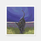 Zwarte kattencadeaus en Accessoires Servetten (Voorkant)