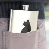 Zwarte kattenfles heupfles (Voorbeeld)