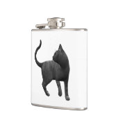 Zwarte kattenfles heupfles (Links)