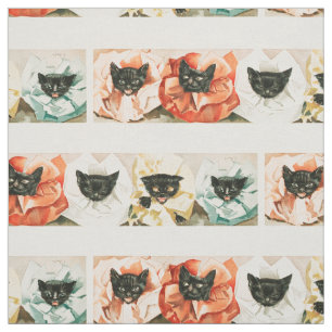 zwarte kattenkatjes roze Halloween katten Stof