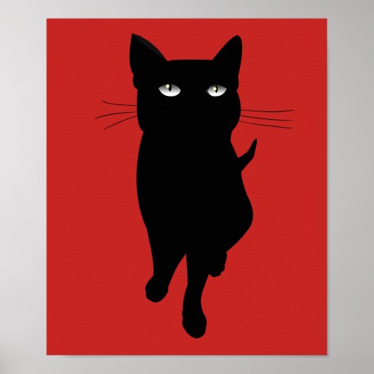 Zwarte kattenkattenkattengotisch kat poster (Voorkant)