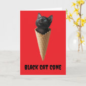 zwarte kattenkegel kaart (Gele Bloem)