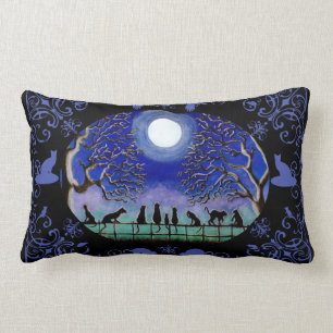 Zwarte kattenkussen voor thuisgebruik kussen