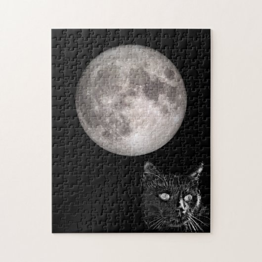 Zwarte kattenschaduw legpuzzel (Verticaal)