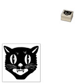  zwarte kattestempel Halloween Rubberstempel (Gestempeld)