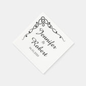 Zwarte Keltische Knoop Hoek Wijnstok Trouwservet Servetten (Hoek)