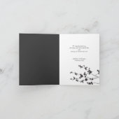 Zwarte Kersenbloesems Fotocollage Aziatische bruil Bedankkaart (Binnen)