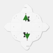 Zwarte kerst bedankdoosjes (Uitgevouwen)