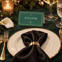 Zwarte Kerst Dinner Smaragdgroen & Goud