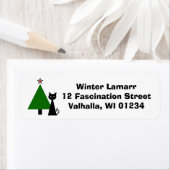 Zwarte kerst etiket (Insitu)