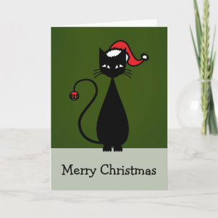 Zwarte kerst feestdagen kaart