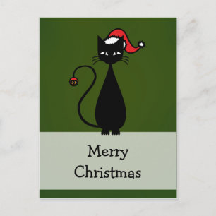 Zwarte kerst feestdagenkaart