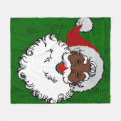 zwarte kerst fleece deken (Voorkant (Horizontaal))