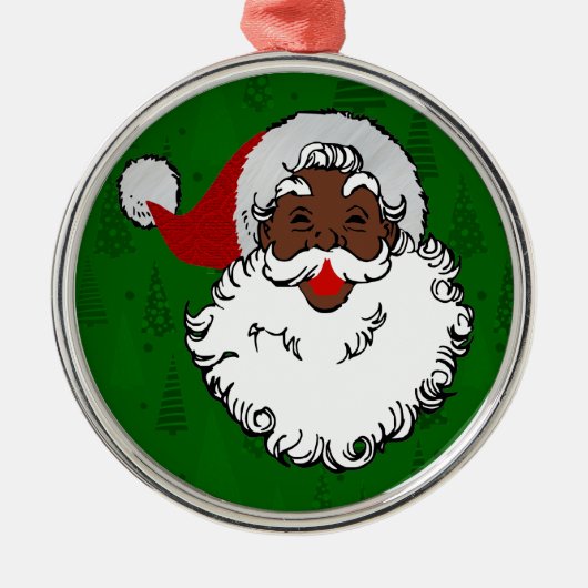 zwarte kerst metalen ornament (Voorkant)