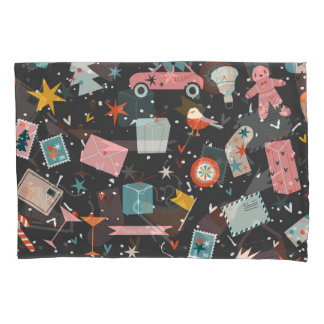 Zwarte kerst:   patroon. kussensloop