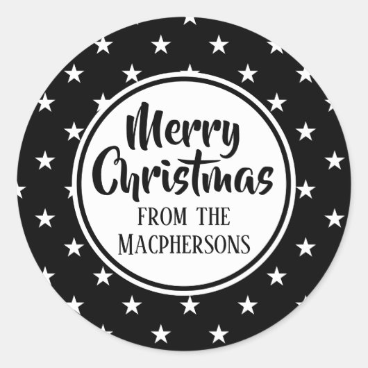 Zwarte Kerst stickers (Voorkant)