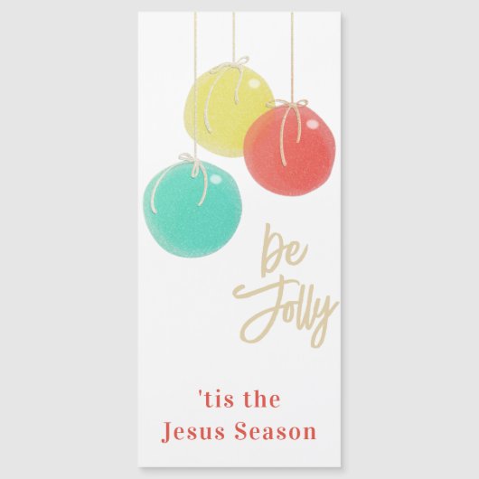 Zwarte kerstballen Magnetische Kaart (Voorkant)