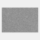 Zwarte kerstboom Faux Silver Glitter Holiday Inpakpapier Vel (Voorkant)