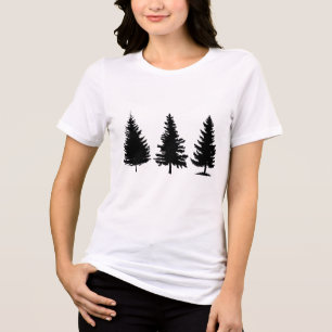Zwarte Kerstboom Set Tri-Blend Shirt
