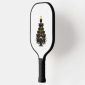 Zwarte kerstboomkatten Kat Kerstmis Pickleball Paddle (Links)