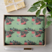 Zwarte kerstcadeau voor meisjes tissuepapier (Geschenk)