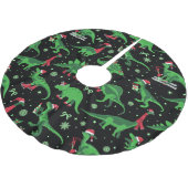 Zwarte kerstdinosaurussen Stegosaurus triceratops Kerstboom Rok (Gekanteld)