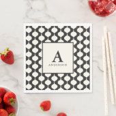 Zwarte  kerstfeest servet (Insitu)