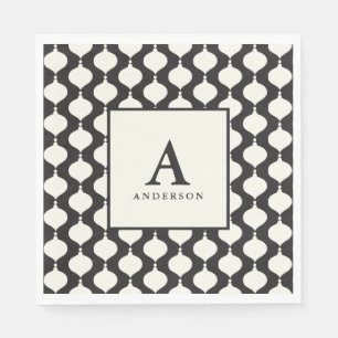 Zwarte  kerstfeestdag servet