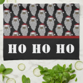 Zwarte kerstfeestdag theedoek (Gevouwen)