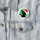 Zwarte kerstKat Button (In situ)