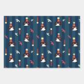 Zwarte Kerstkat Inpakpapier Vel (Voorkant)