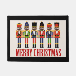 Zwarte kerstklep voor Nutkraker Deurmat