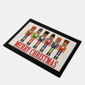 Zwarte kerstklep voor Nutkraker Deurmat (Schuin)