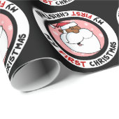 Zwarte kerstman (baby's eerste Kerstmis) Cadeaupapier (Rol Hoek)