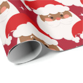 Zwarte kerstman, esthetisch kerstrood cadeaupapier (Rol Hoek)
