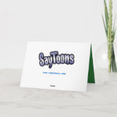 Zwarte Kerstman Feestdagen Kaart (Achterkant)