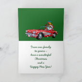 Zwarte Kerstman Feestdagen Kaart (Binnen)