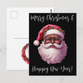 Zwarte Kerstman, Grote Nick energie, stout, Sinter Briefkaart (Voorkant / Achterkant)