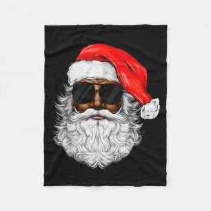 Zwarte Kerstman Kerstman Afro Afro-Amerikaans Fleece Deken