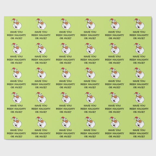Zwarte Kerstman maakt zijn Naughty List Cadeaupapier (Vlak)