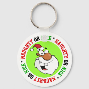 Zwarte Kerstman maakt zijn Naughty List Sleutelhanger