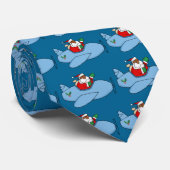 zwarte kerstman stropdas (Opgerold)