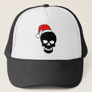 Zwarte kerstman trucker pet
