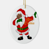 zwarte kerstmanvis keramisch ornament (Rechts)