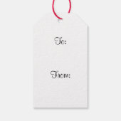 Zwarte Kerstmis Cadeaulabel (Achterkant)