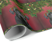 Zwarte Kerstmis Cadeaupapier (Rol Hoek)