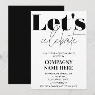 Zwarte Kerstmis Company-feest  Laten we het vieren Kaart