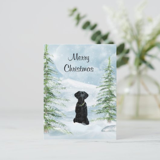 Zwarte Kerstmis Feestdagenkaart (Staand voorkant)