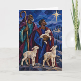 Zwarte Kerstmis-herders-kerstkaart Feestdagen Kaart